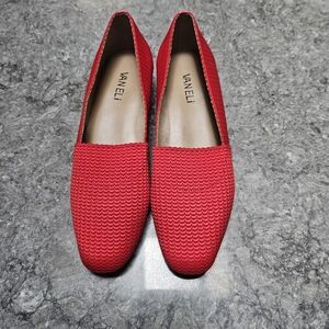 VANELi red slip-on loafers womens 8